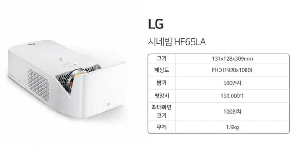 LG HF65LA Ultra Short Throw LED Projector Home Theater Smart TV + Tracking - Image 2 of 4