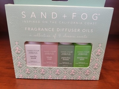 SAND + FOG Fragrance Diffuser Oils 4 PACK NEW SEALED Vanilla, Blush, Pistachio