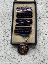 Enamel ACC For King and Country Distinguished Service Medal 35 Year Service 1938