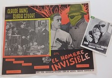 The Invisible Man 1933 Universal Original y RARO Película Memorabilia Ciencia Ficción Terror