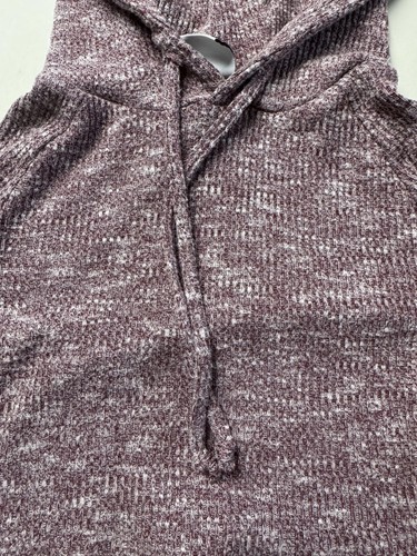 Gymshark Hoodie Womens XS Cropped Long Sleeve Thumbholes Knit Pullover Top - Picture 3 of 9
