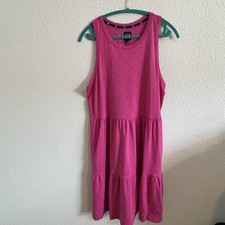 GAP Pink Sleeveless Sundress Tiered Cotton Slub Knit Women’s Large Beach Coverup