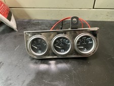 Vintage Equus Chrome Triple Gauge Set