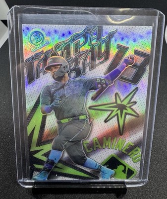2026 Bowman Chrome Junior Caminero Patchwork Case Hit SSP Insert #P-26 Rays