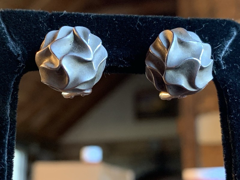 Breuning Sterling Silver Rosebud Earrings, #04-03769