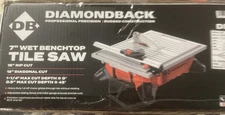 DIAMONDBACK 7” Wet Benchtop Tile Saw +  7” Hercules Diamond Blade (Brand New)