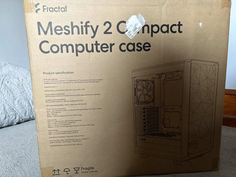 Fractal Design Meshify 2 Mid Tower Case - Black - Image 2 of 3