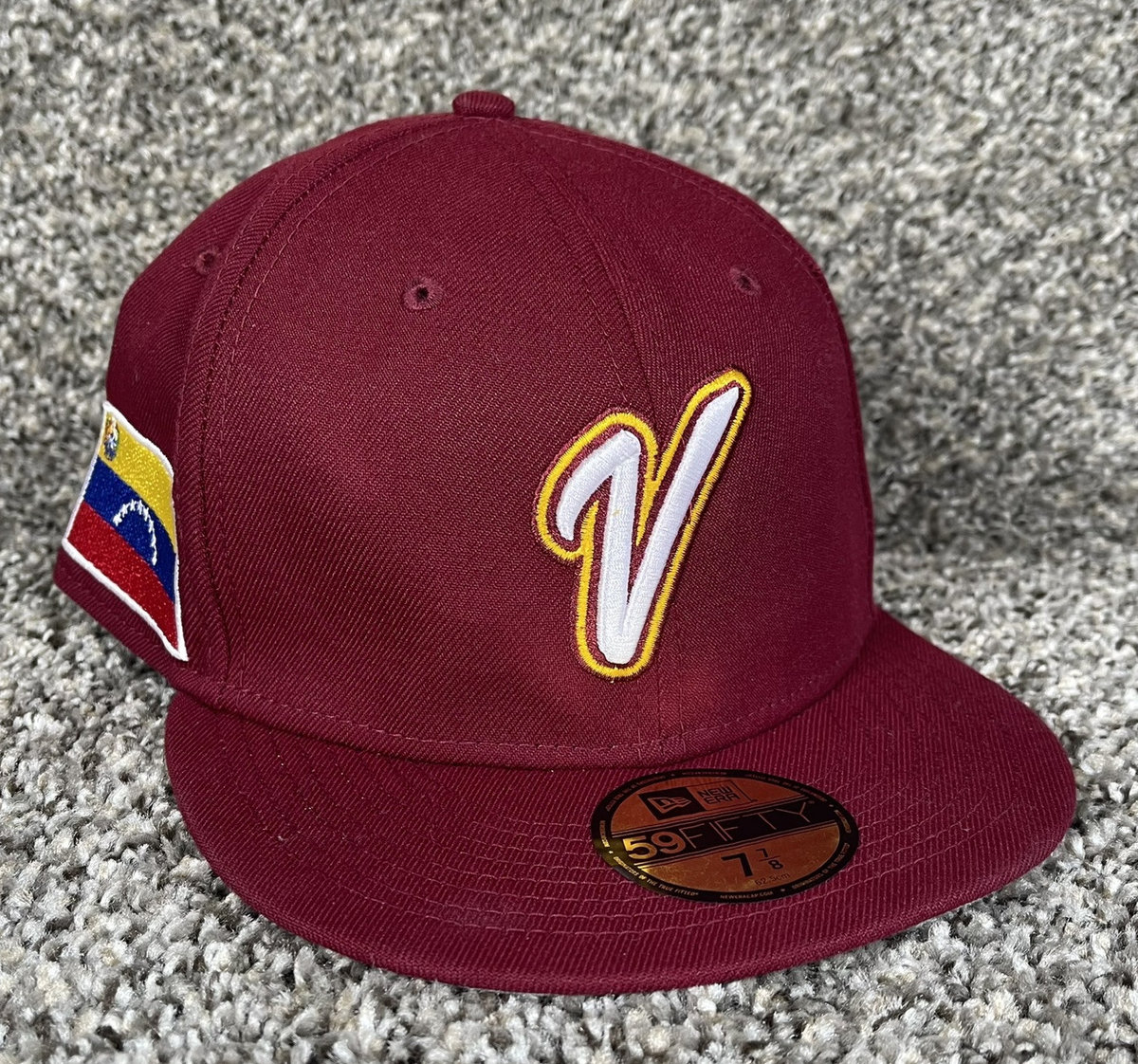 Berretto da baseball con visiera piatta, stampa bandiera del Venezuela