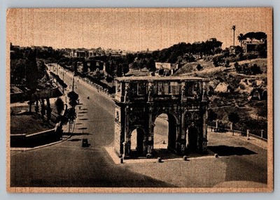 Vintage Arch of Constantine Rome Italy Postcard, Via dei Trionfi, Milano