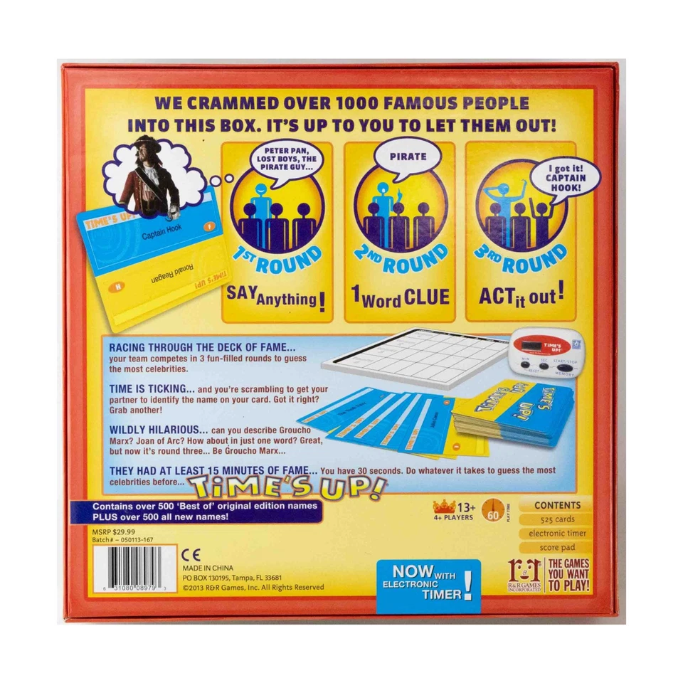 R&R Board Games Time's Up Deluxe (2nd Ed) Box VG+ - Image 2 of 2