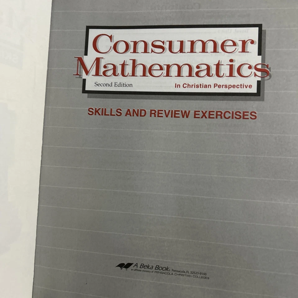 Abeka Consumer Mathematics Skills and Review Exercises , See description ab2 - Image 4 of 4
