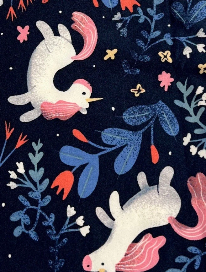 Leggings LuLaRoe TC Alto Curvilíneo Difícil de Encontrar Azul Rosa Raro Divertido UNICORNIO Fantasía Cuento de Hadas Foto 3 de 4