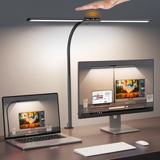 LED Desk Lamp for Home Office   Eye-Caring Dual Head Desk Light with Flexible...