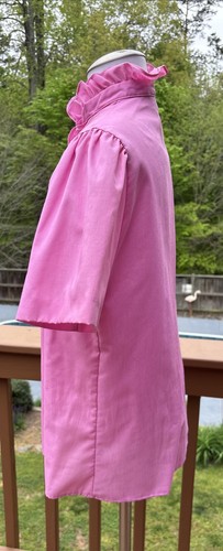Paddy -Lee Fashions Ruffle Short Sleeve Top Women SZ 12 Pink VTG Secretary Look - Bild 4 von 13
