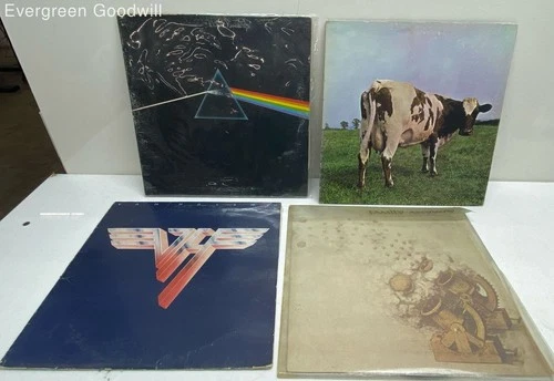4pc VTG Vinyl LP Lot Pink Floyd, Van Halen, and Family UNTESTED
