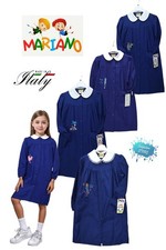 MARIANO Embroidered Blue Girl Elementary School Apron