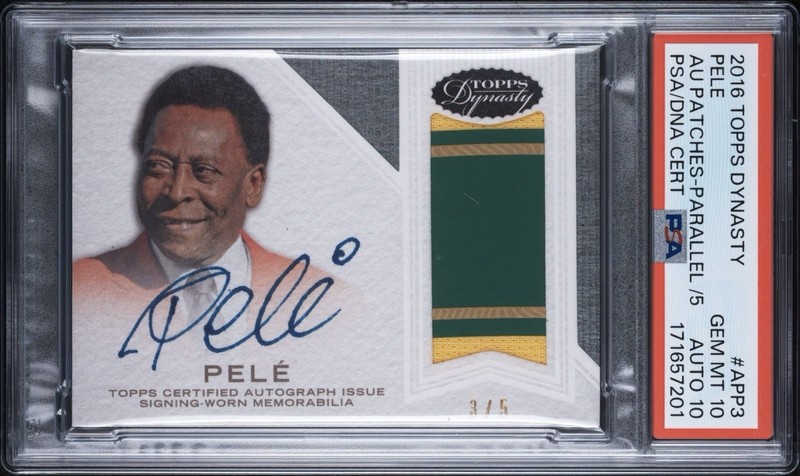 2016 Topps Dynasty Pele Patch Auto /5 PSA 10 Auto 10 Brazil