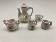 Lot of 5 Vintage Porcelain Dollhouse Tea Set Miniatures