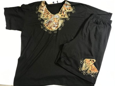 Get Lucky Women's 2 piece Set Black Shorts and T-Shirt One Size Fits Most