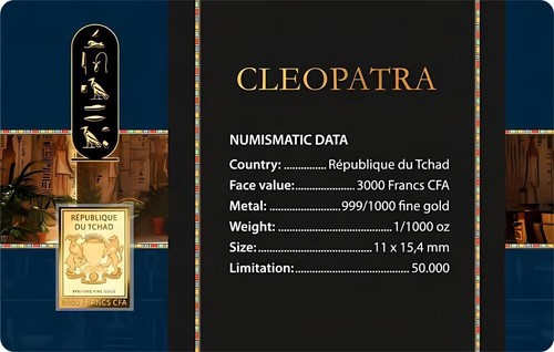 Egyptian Pharaohs collection 1/1000 Oz .999 Gold 5 coin cards in Album - Picture 11 of 13