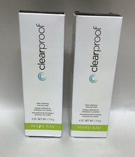 Mary Kay Clear Proof Deep-Cleansing Charcoal Mask Set of 2 each 4 oz in boxes 