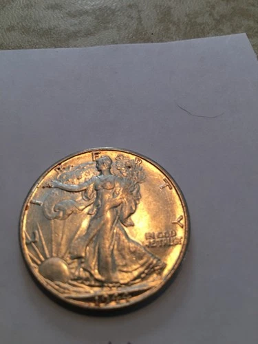 1944 d walking liberty half dollar au