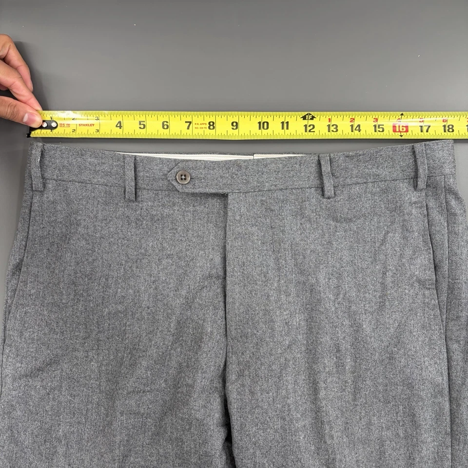 Лот из 2 пары Zanella Италии 36 x 30 Devon шерсти темно-синий, серый платье брюки мужские - Изображение 4 из 4