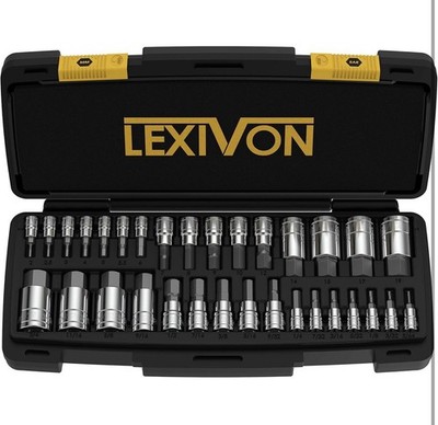 LEXIVON Master HEX Bit Socket Set Premium S2 Alloy Steel Complete 32-Piece