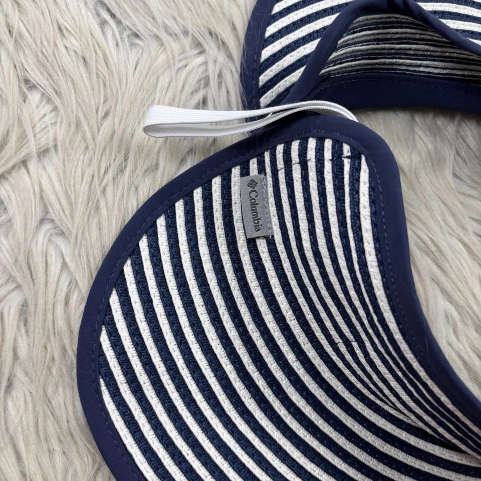 Columbia Mujer OS Azul Blanco Global Adventure Visera Empacable Protección Solar Foto 3 de 4