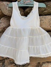 Vintage Stones Wear Baby Girl Slip 3T Ivory Nylon Fit Flare Made USA