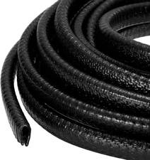 PATIKIL Rubber Edge Trim Guard, 32.8 ft x 25/64" x 10mm x 7mm, Black