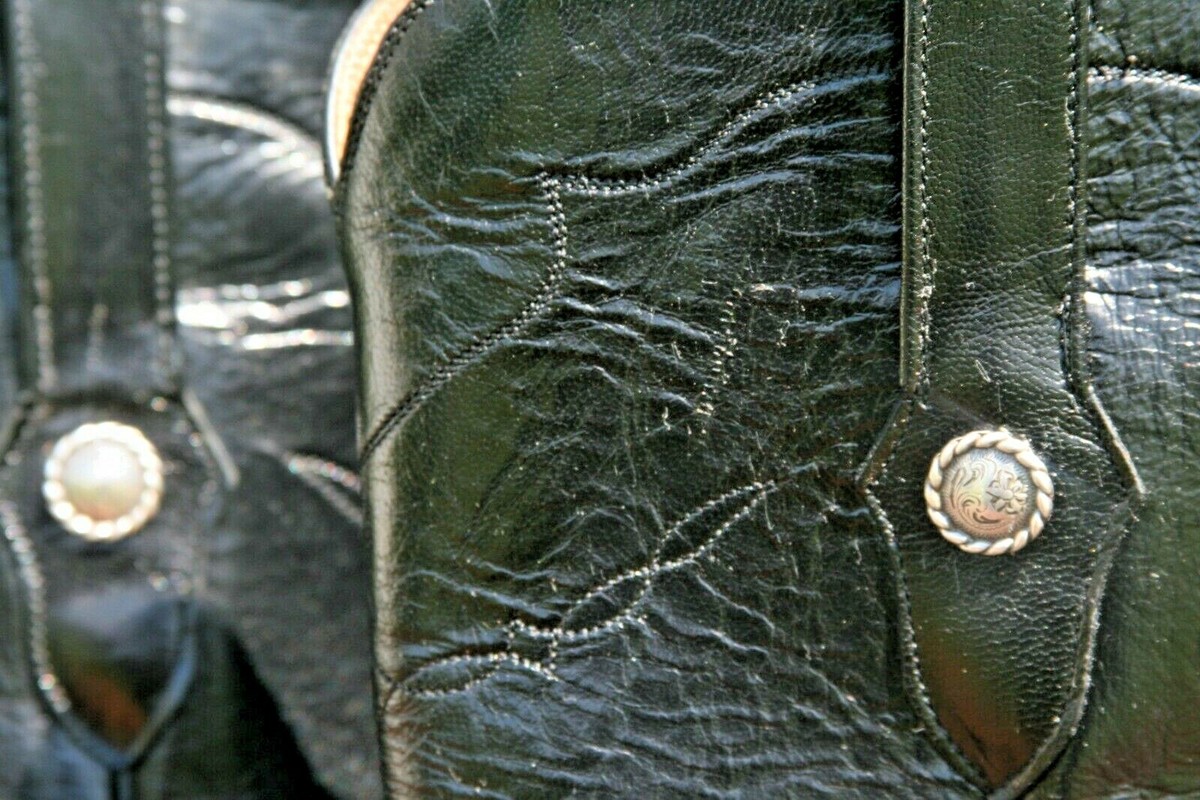 Bottes Cowboy Blackjack Roper 10.5 EE - Cuir Veau Français (New Old Stock)