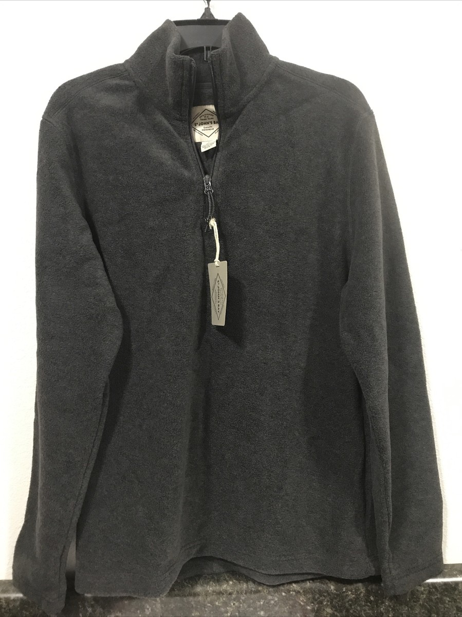 st. John's Bay men's Fleece 3/4 Zip Shirt size Small Color Gray (2