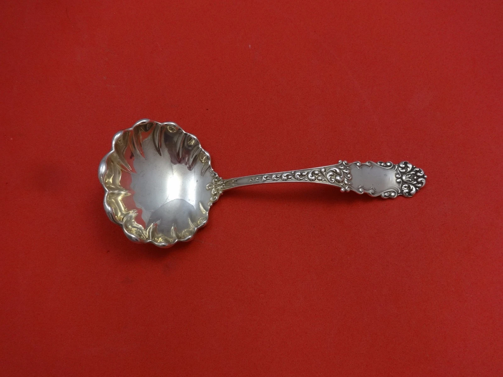 Victoria Old by Watson Sterling Silver Sauce Ladle with Fluted Bowl 6 1/8"