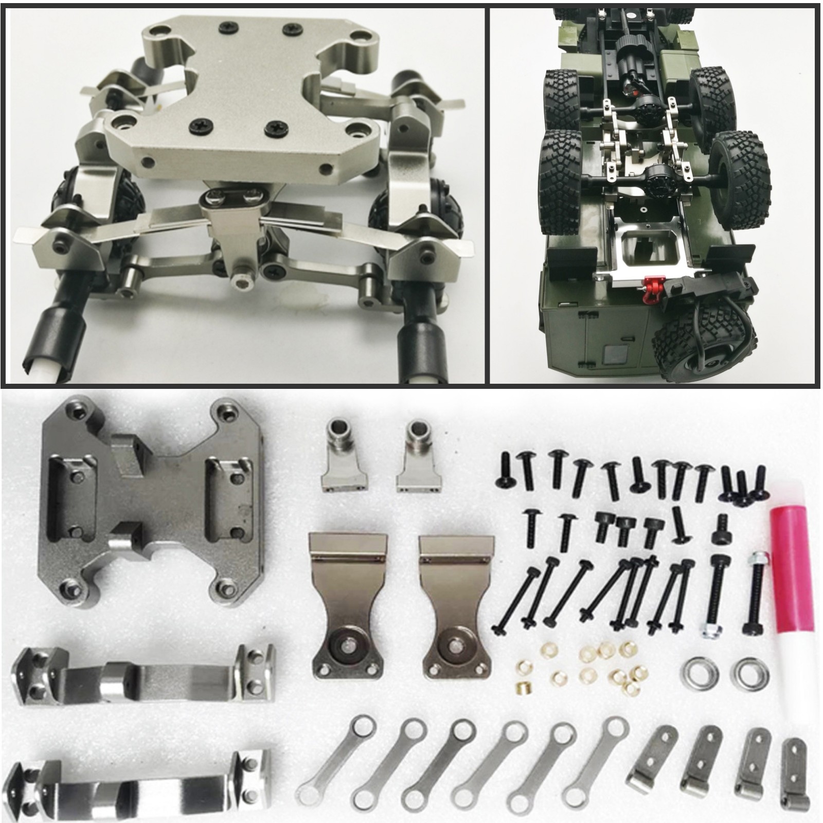 Base de metal de actualización de bricolaje Balance Board para 1 16 WPL B16 B36 6WD RC coche militar Base de de de metal de actualización de bricolaje Balance Board para 1 16 WPL B16 B36 6WD RC coche militar precios bajos todos los dias