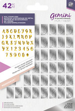 Gemini Foil Stamp Dies Modern Script Alphabet by Crafters Companion NEW 651006