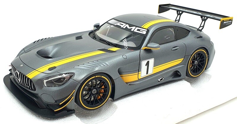 AUTOart 1/18 MERCEDES AMG Gt3 Presentation Car Gray / Yellow