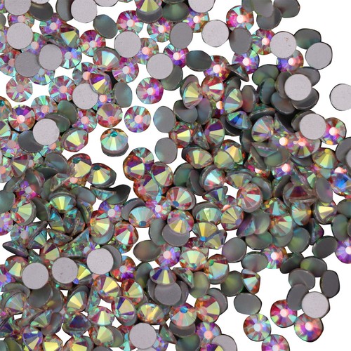 Crystal AB Non Hotfix FlatBack Rhinestones Glitter Gems 3d Nail Art Decoration - Picture 4 of 14