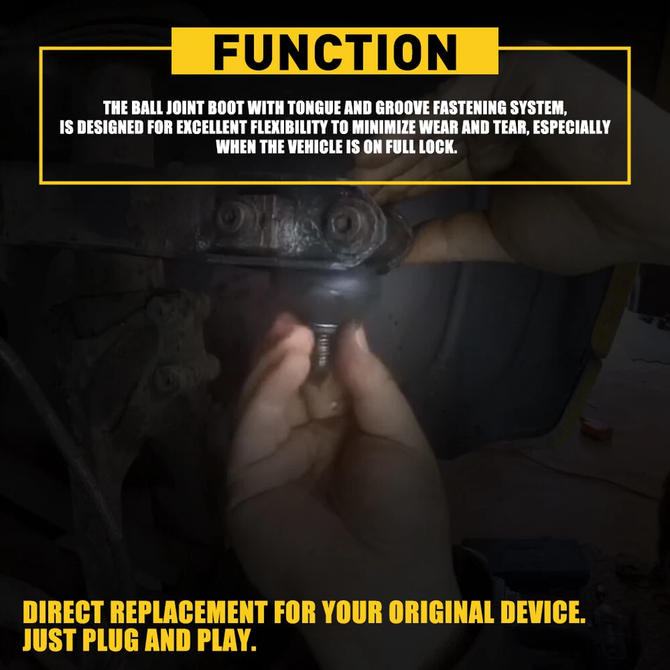 Juego de 2 juegos de rótula de goma universal cubierta de bota antipolvo juego de extremos de varilla de oruga EE. UU. Foto 4 de 4