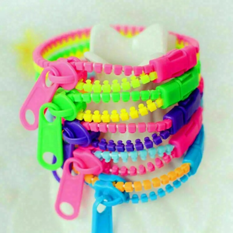 10pcs Zipper Bracelet Fidget Toy Kids Children Sensory Focus Toys