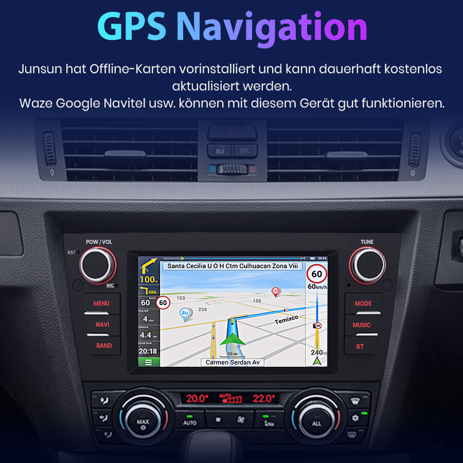 For BMW 3 Series E90 Carplay 7" Car Radio Stereo Android13 GPS Navi