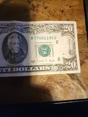 Vintage A Rare Collectors 1988 B $20 Twenty Dollar Bill Note Uncommon Serial # - Picture 4 of 8