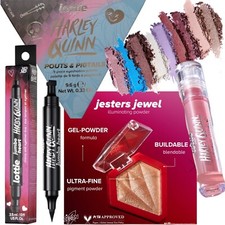 Lottie London Harley Quinn Eyeshadow Palette Lipstick Stamp Heart Eyeliner