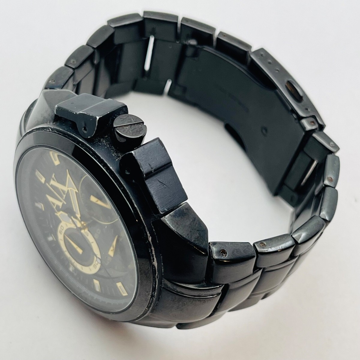 Armani Exchange AX1192 Chronograph Wrist Watch Black Dial | eBay