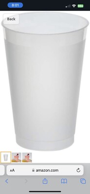 Frost-Flex Plastic Drinking Cup, 14-Ounce, Frosted - Set Of 25