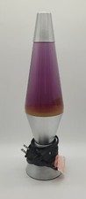Lava Lamp 14" Motion And Glitter Purple and Yellow Base Model 2000 Works