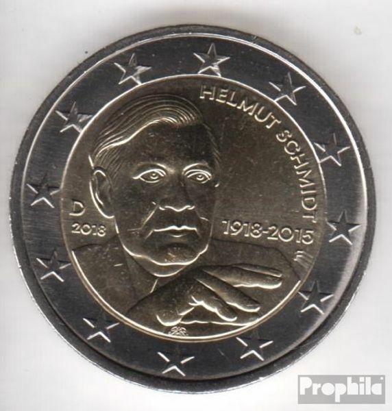 RFA (FR.Allemagne) 2018 f Stgl./unzirkuliert édition: 6 m. 2018 2 euro helmut sc