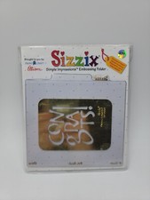 Sizzix Simple Impressions Embossing Folder CONGRATS 38-9661 New Paper Craft Die