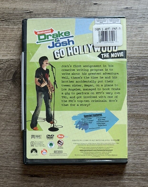 Drake Josh Go Hollywood: The Movie (DVD, 2006) Nickelodeon Rare
