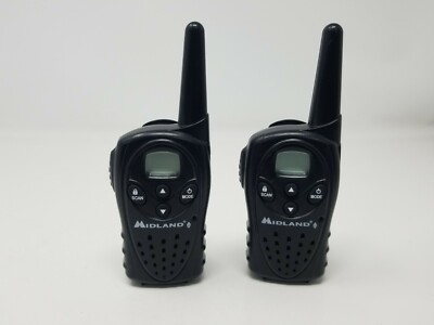 Midland LXT80 Radio Walkie Talkies Set of 2 - 22 Channel - 12 Mile Range 